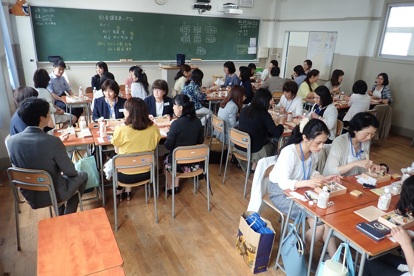 高校２年６組懇親会の様子